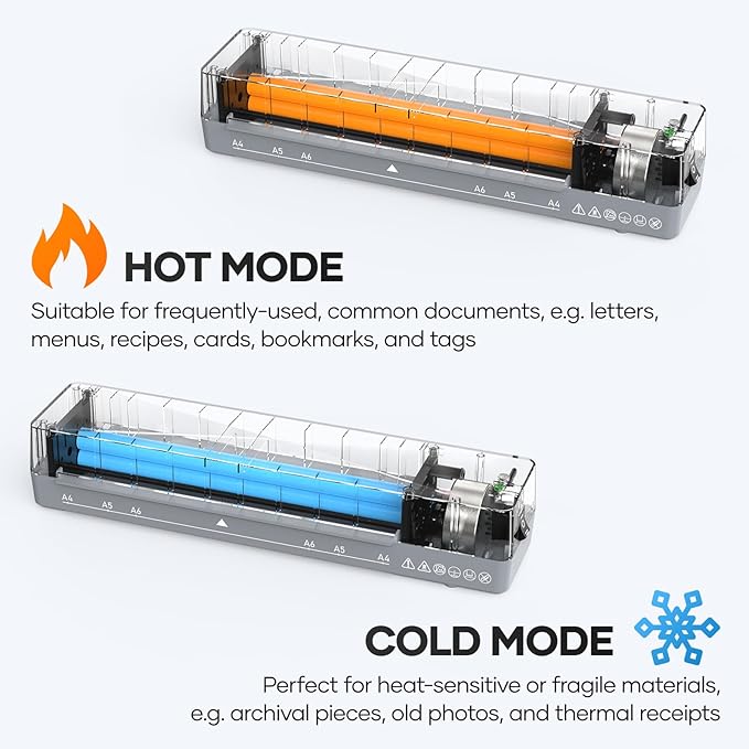 Laminator Machine 9 Inch, laminator with 10 Laminating Sheets, Laminating Machine Quick preheating with Paper Cutter, Low Noise, Plastificadora with ABS Jam Free