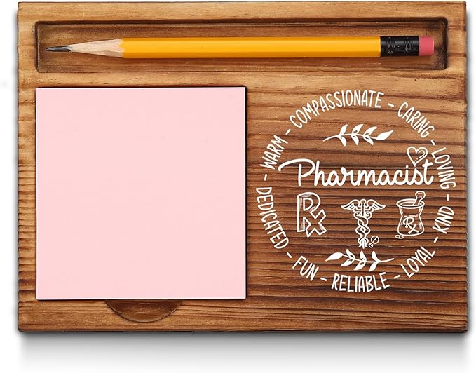 Pharmacist Gifts for Women, Men, Pharmacist Week Gifts, Pharmacist Office Decor, Appreciation Thank You Gifts for Pharmacist Self-Stick Note Pad Holders GAA37