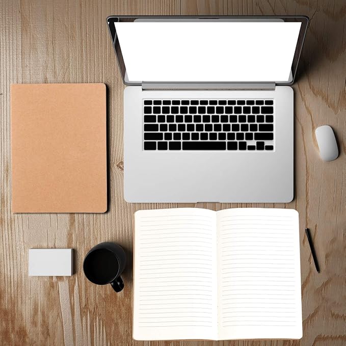 12 Pack College Ruled Notebook Journals Bulk, Lined Paper, 60 Page, 5.5x8.3 inch, A5, Travel Journal Set for Travelers, Students, Church, Office, Writing Diary Subject Notebooks Planner, Kraft