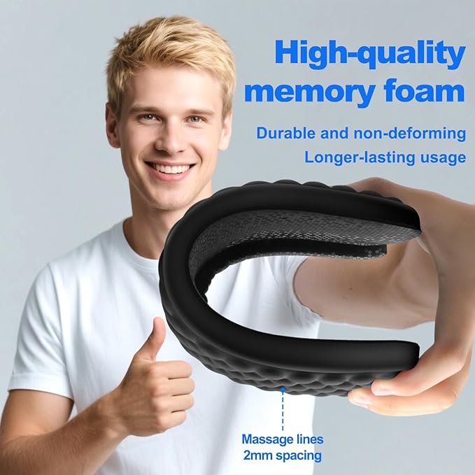 L-Shaped Desk Edge Pad & Arm Rest Pads – Ergonomic Wrist Rest for Computer Desk, Memory Foam Arm Rest for Keyboard and Mouse, Gel Comfort Support for Typing, Gaming, Office, Carpal Tunnel Relief