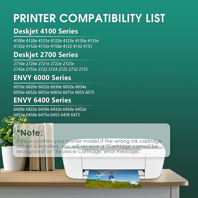 67XL Ink Cartridges Black Color Combo Pack Replacement for Ink 67 67XL 67XXL DeskJet 2755e 2755 2700e 2700 2734e 4155e Envy 6055e 6400 6000 Envy Pro 6458 Printer(1 Black and 1 Color)