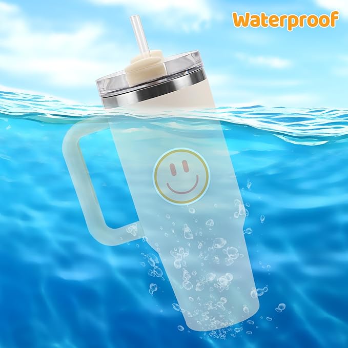 100PCS Smiling Stickers, Cute Water Bottle Stickers for Kids, for Teaching Rewards, Notebooks, Stationery, Luggage, Cartoon PVC Sticker