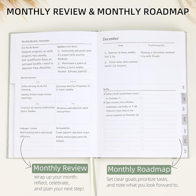 2025-2026 Planner - Weekly and Monthly Planner, July 2025 - June 2026, Linen Hardcover, 2025-2026 Calendar Planner Book with Tabs, Aesthetic, Perfect for Office Home School Supplies (Sage, A5)