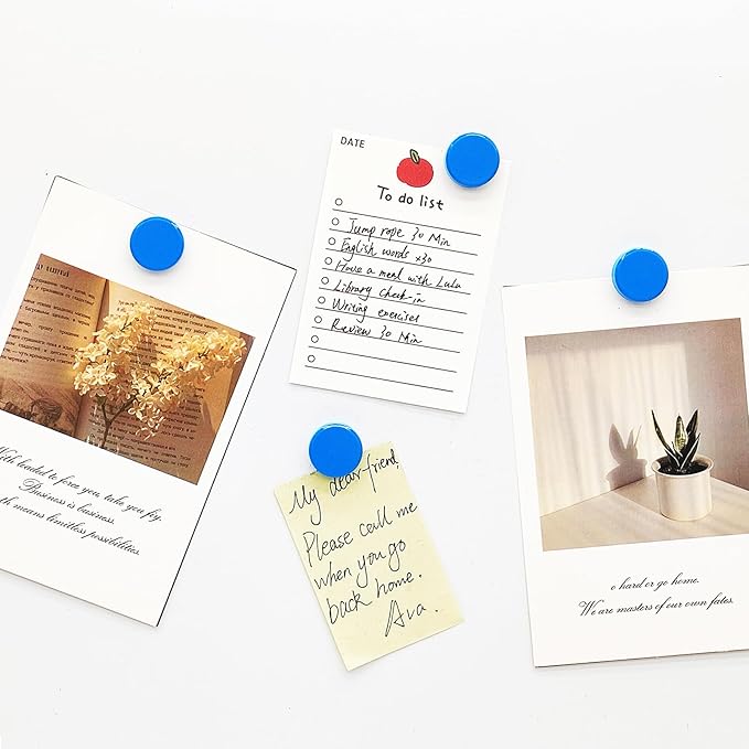 ZDZBLX Fridge Magnets Refrigerator Magnets, 40 Pcs Magnet Strong Magnets Small Magnets for Whiteboard, Heavy Duty Magnets Mini Magnets Cute Magnets Round Magnets for Fridge,Locker,Kitchen,Office, Blue