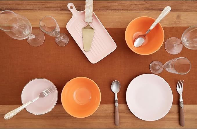 Solino Home Linen Cinnamon Table Runner 72 Inches Long - 100% Pure Linen 14 x 72 Inch Table Runner for Dining, Dresser, Fall, Autumn, Winter, Thanksgiving - Fete