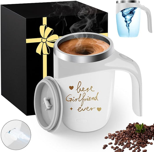Magnetic Stirring Coffee Mug Stainless Insulated Travel Cup Happy Birthday Personalized Gifts Son Christmas Xmas Present Gift Day Valentines In Law Groom Bride Mother