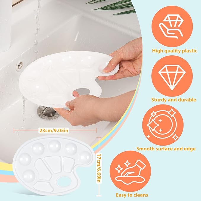 S & E TEACHER'S EDITION 330 Pcs Paint Brush Set, 300 Pcs Paint Brushes, 30 Pcs Palettes for Kids/Adults to Create Art Painting