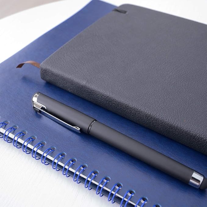 MiSiBao 0.7mm Black Ink Gel Ink Rollerball Pens 2 in 1 Medium Point Pens with Stylus Work Pen Smooth Writing for Office Black gel pen (Black-18pack)