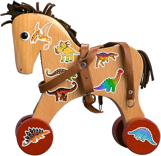 100PCS Dinosaur Stickers, Cute Waterproof Cartoon Stickers for Kids, Teaching Rewards, Dino Party Favourites, Stocking Stuffers for Kids Boys Girls Toddlers Teens