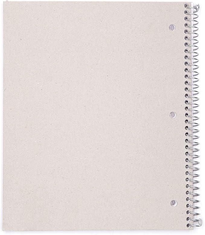 Mintra Office Durable Spiral Notebooks, 1 Subject, (Salmon, Sage Green, Lavender, College Ruled 3 Pack), 100 Sheets, Poly Pocket, Moisture Resistant Cover, Strong back, For School, Office, Business,