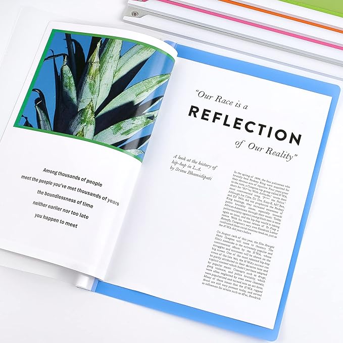 10PCS Clear Report Covers with Swing Clip, Professional Clear Front Presentation Folders Resume Folder, 30 Sheets Capacity A4 Size File Document Organizer, No Punch Needed