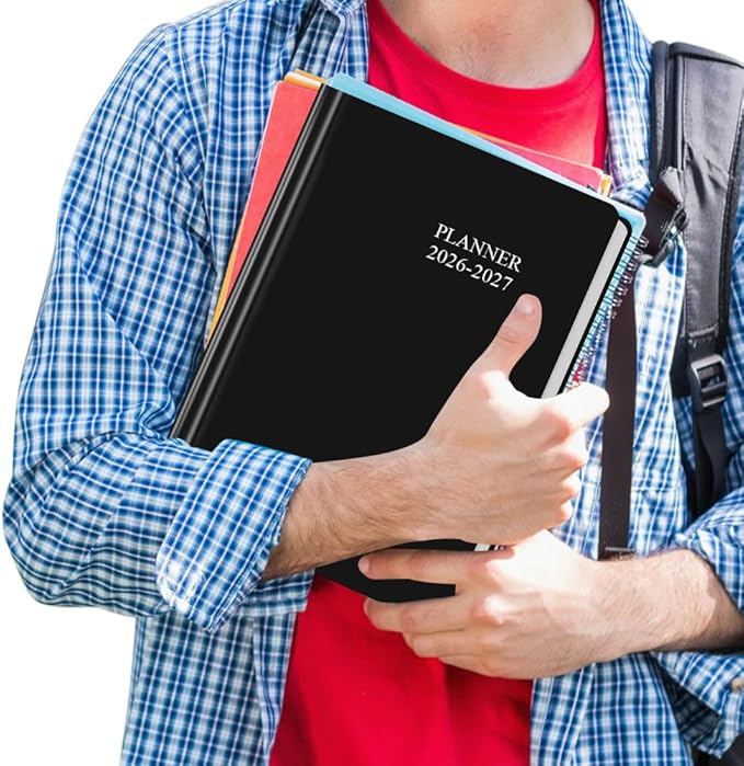 Planner 2026-2027 - 18 Months (Jan 2026 - Jun 2027) Agenda Planner 5.8" x 8.5", 2026-2027 Weekly & Monthly Planners with Hard Cover, Black