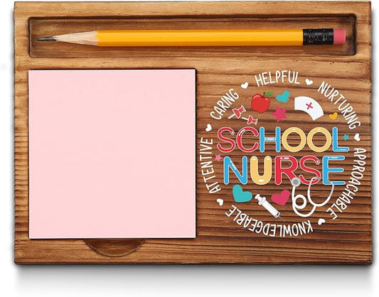 Akeke School Nurse Appreciation Gifts, Self-Stick Note Pad Holders, 6.5 x 4.8 inches, Pink
