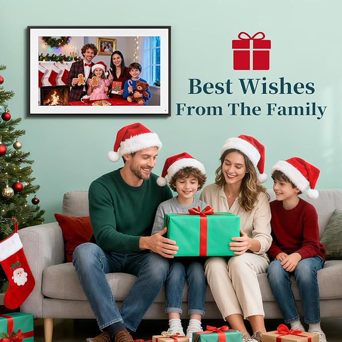 15.6 Inch Digital Calendar&Chore Chart, 1920 * 1080P Full HD Touchscreen Interactive Display Smart Family Planner, Wall and Desk Mountable, Gifts for Women Men, Christmas Gifts for Dad Mom