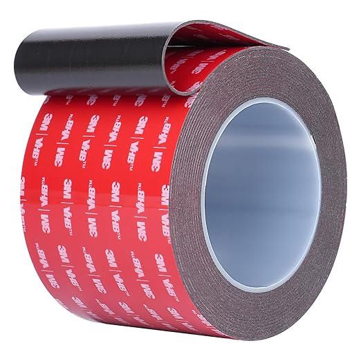 Double Sided Tape Heavy Duty, Waterproof Mounting Foam Tape, 16.5ft Length, 3.15in Width, High Temperature Resistant Adhesive Tape for Car, LED Strip Light, Office Decor, Made of 3M VHB Tape.