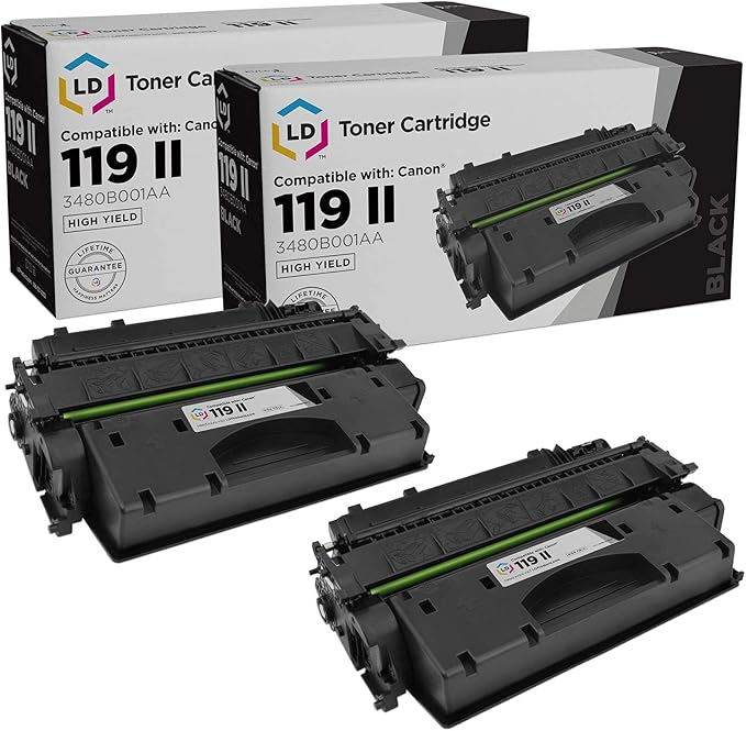 LD Products Compatible Toner Cartridge Replacement for (2-Pack, Black) Canon 119 High Yield for use in LBP251dw, LBP253dw, LBP6300dn, LBP6650dn, LBP6670dn, M6160dw, MF414dw, MF416dw, MF419dw, MF5850dn