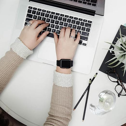 Tape, Clear Tape,Transparent Tape for Office Supplies and School Supplies,Glossy Finish,3/4 in x 720 in, Dispensered, 24 Pack