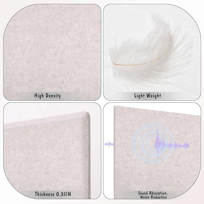 Large Cork Board 36" x 24", 6 Pack Felt Wall Tiles with Colored Pushpins, Bulletin Board with Removable Self-Adhesive Strips, Pin Board Cork Boards for Walls Office Home-Light Tan