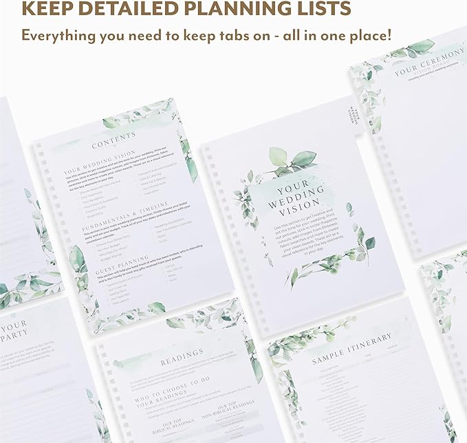 Your Perfect Day Wedding Planner Book and Organizer - Wedding Planner Book - Bridal Planning Binder with Countdown Calendar - Bride Gifts