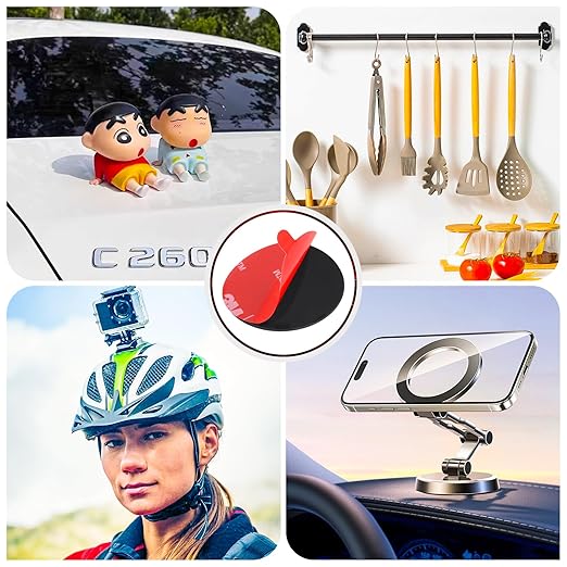 16 Pack 3M VHB 5952 Foam Tape, Double-Sided Heavy Duty Mounting Tape – 1 Inch & 2 Inch, Square, Rectangle & Round Shapes, Waterproof & Heat Resistant, for Car, Home Decor & Outdoor Use