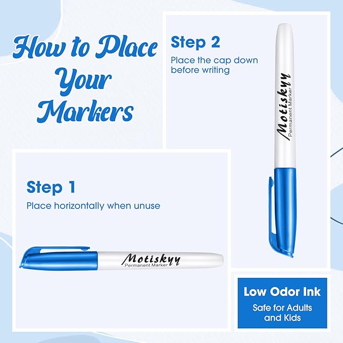 48 Pcs Metallic Permanent Markers Bulk Metallic Marker Pens Medium Tip Quick Dry Paint Pen for Classroom DIY Crafts Artist Illustration Gift Card Making(Colorful)