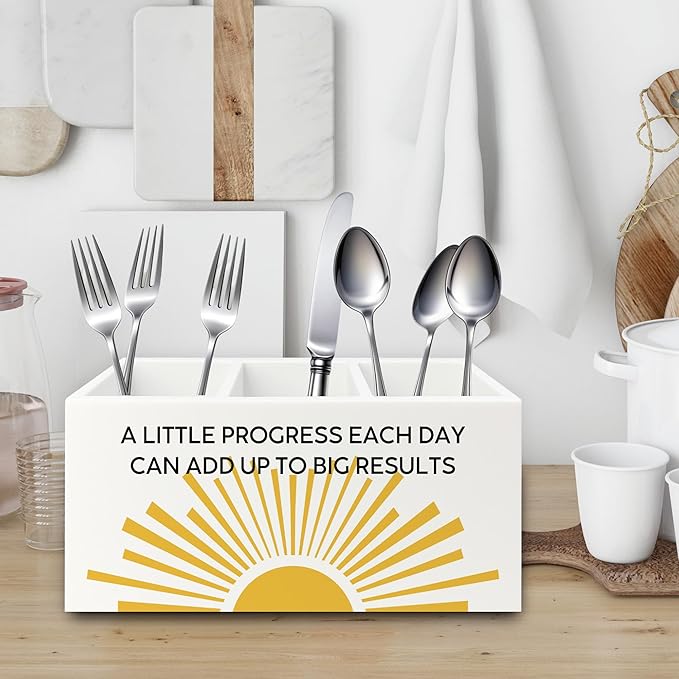 Boho Mental Health Pen Pencil Holder Organizer for Desk, Mental Health Inspirational Motivational Wooden Box Sign for Therapy Counselor Office Classroom Desk Tabletop Decorations