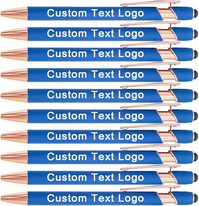 Custom Engraved Ballpoint Pens Bulk, Personalized with Name/Logo, Black or Blue Ink, Smooth Writing for Office, School, Business, Church, Reunion 100 Pcs Bulk Lake