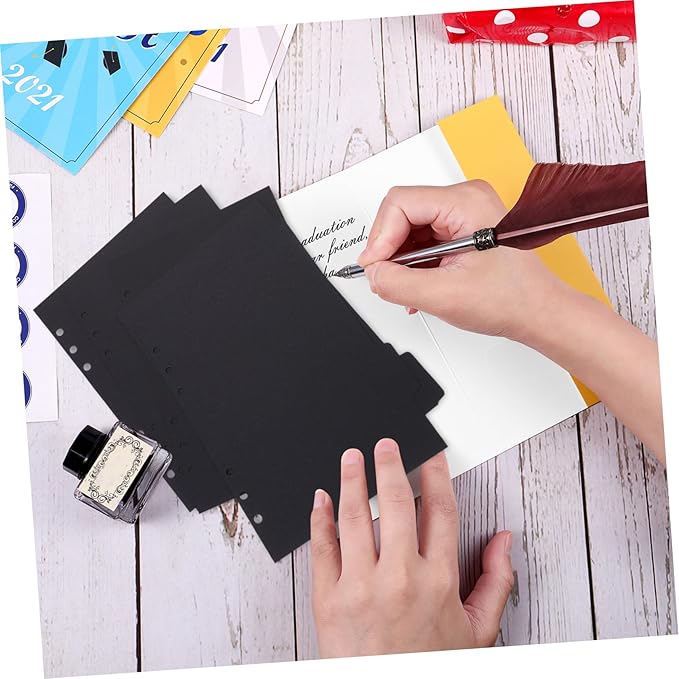 15Pcs Paper Binder Dividers with Index Tabs Replaceable Classification Tabs for Notebooks Planners Office Filing School Book Annotation Supplies Decorative Separators