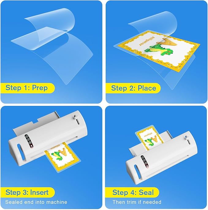 KTRIO 100 Pack Thermal Laminating Sheets 5 Mil, Hold 2 x 3.5 inch Business Card Laminate Pouches for Laminator, Clear Lamination Paper Protection 2.3 x 3.7 inch, Round Corner, Home & Office