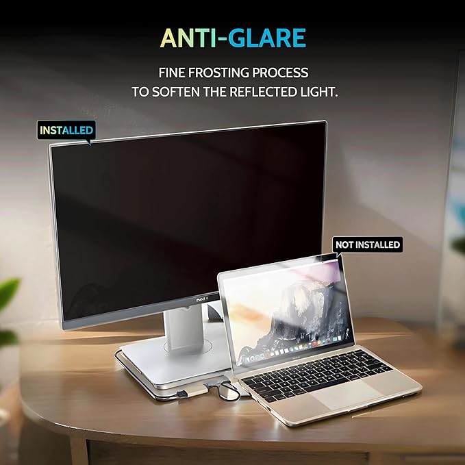 [2 Pack] 29 Inch Privacy Screen for Computer Monitor 21:9 Aspect Ratio, Eye Protection Anti Blue Light Glare Shield, 29inch Removable Black Blackout Anti Spy Desktop Security Private Filter