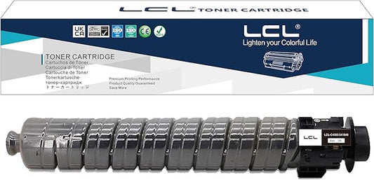 LCL Compatible Toner Replacement for Ricoh MP C4503 C4504 C4504ex C5503 C5504 C6003 C6004 C6004ex Printer (1-Pack Black) - High Capacity: 33,000 Pages at 5% Coverage (Letter /A4) - LCL