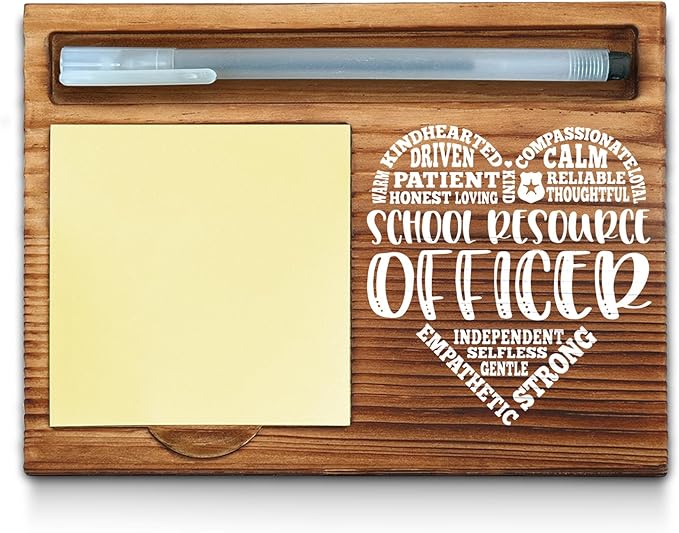 School Resource Officer Sticky Note Holder, School Resource Officer Office Decor Gifts, School Resource Officer Thank You Appreciation Gifts for Women Self-Stick Note Pad Holders WPP22