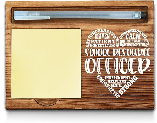 School Resource Officer Sticky Note Holder, School Resource Officer Office Decor Gifts, School Resource Officer Thank You Appreciation Gifts for Women Self-Stick Note Pad Holders WPP22