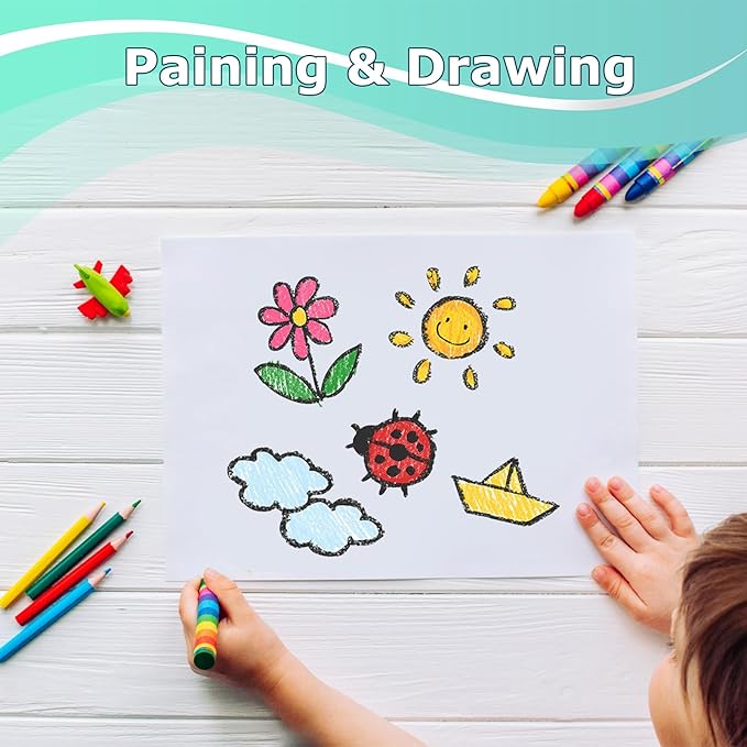 Vanhench 36" x 2400" (200') White Wrapping Paper Roll for Flower Bouquet Birthday Gifts, White Easel Painting Drawing Paper, Bulletin Board/Chart/Poster Paper, Kids Art Supplies