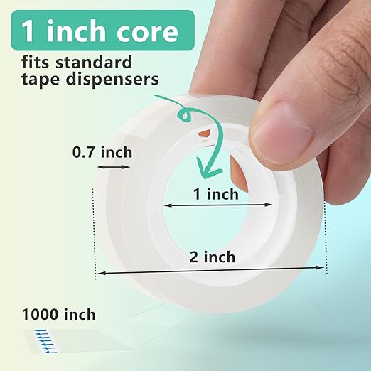 OWLKELA 16 Rolls Transparent Tape Refills, Clear Tape, All-Purpose Transparent Glossy Tape for Office, Home, School