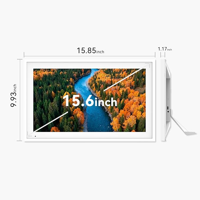 15.6-inch Digital Calendar Chore Chart, Electronic Wall Planner Smart Calendar Touchscreen for Family Schedules, Meal Planner, Task Rewards, Wall Mount Included, Organizing Your 2026 (White)