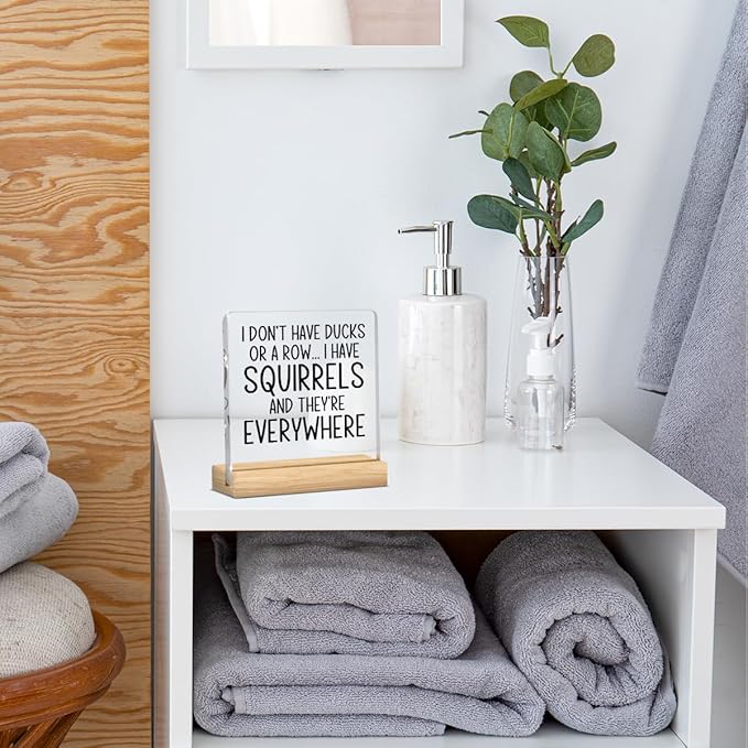 Funny Office Quote Decor, Funny Desk Signs, Office Gifts for Coworkers, Desk Decorations for Women, Cute Humor Offices Acrylic Desks Decor With Wooden