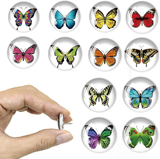 24Pcs Butterfly Push pins，Decorative Push Pins,Cute Push Pins,Thumb Tacks for Bulletin Board Office Organization or Home(24-Butterfly)