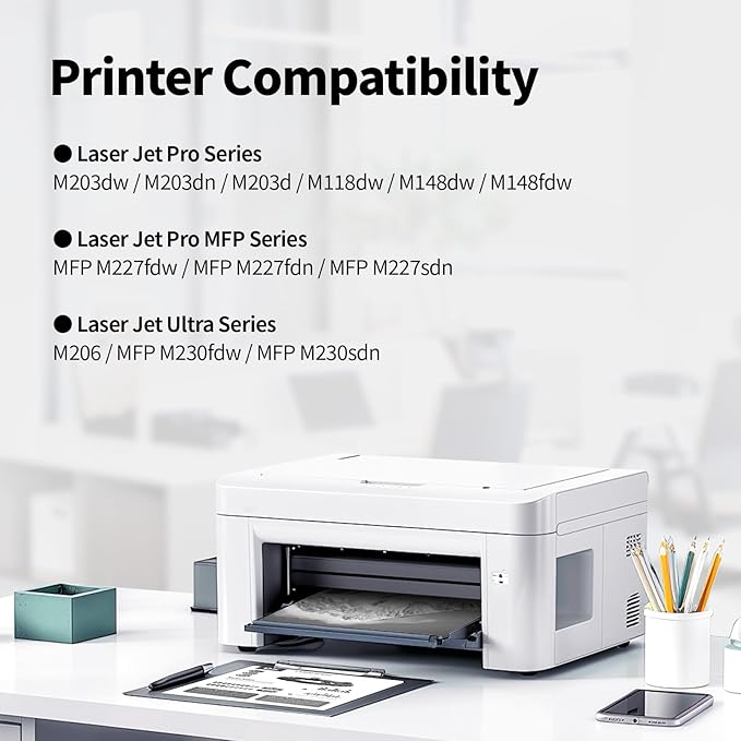 32A Black Imaging Drum High Yield Replacement for HP 32A CF232A Drum Unit Compatible with M203dn M203dw MFP M227fdn M227sdn M227fdw Printer (2-Pack)