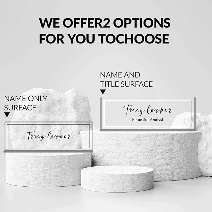 Desk Name Plate Personalized, Custom Name Plate for Desk, Acrylic Desktop Accessories, Office Gift & Decor for Women Men, Teacher Nurse Boss Employee Appreciation Gifts