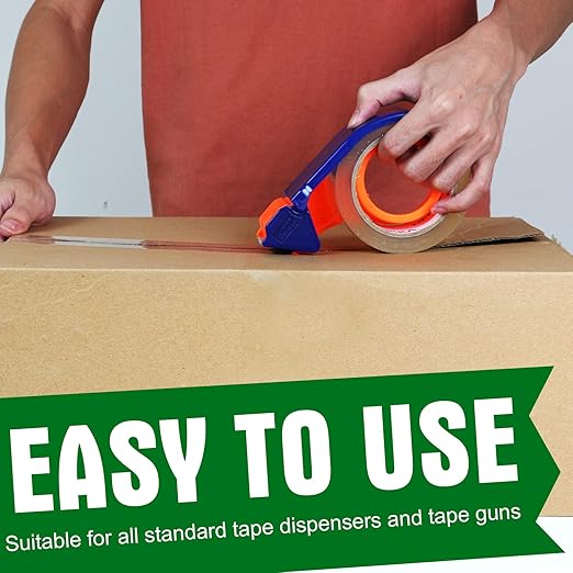 HERKKA Clear Packing Tape, 18 Rolls Heavy Duty Packaging Tape for Shipping Packaging Moving Sealing, 3Mil Thick Clear Packing Tape, 2 inches Wide, 65 Yards Per Roll, 1170 Total Yards