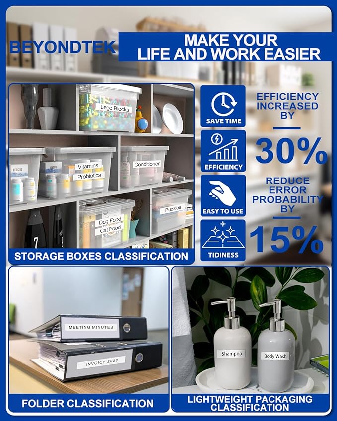 30PK Tz Tape 12mm 0.47 Laminated White Compatible with Brother P Touch Label Maker Tape 12mm 0.47 White Refill TZe-231 Label Tape for Brother P-Touch Label Maker PT-D210 PT-H110 PT-D220