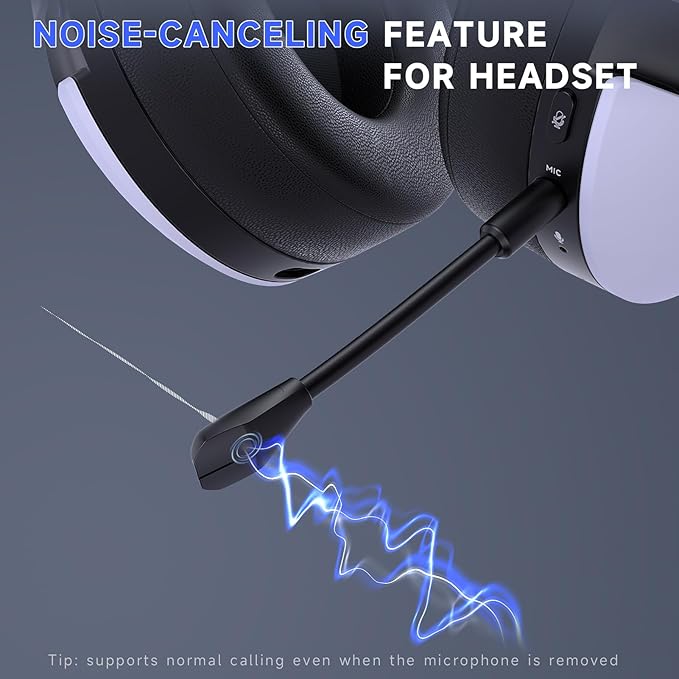 Gtheos Wireless Gaming Headset for ps5, ps4, Elden Ring, PC, Mac, Switch, Bluetooth 5.3 Gaming Headphones with Noise Canceling Microphone, 45H Battery, RGB Light, White