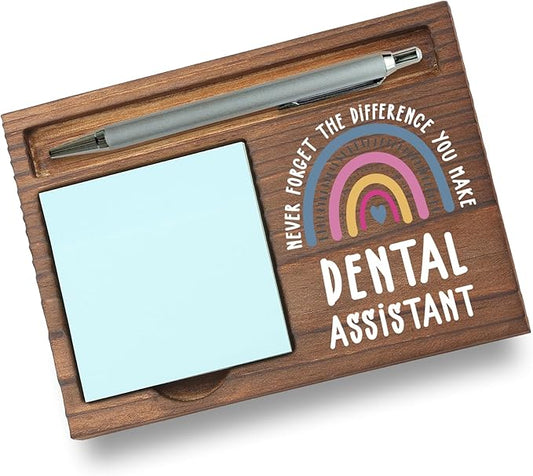 Dental Assistant Gifts Appreciation Note Pad Holder Desk Organizer, Thank You Gift for Dental Office Staff, Back to School, Dental Assistant Week, Birthday or Christmas PB004