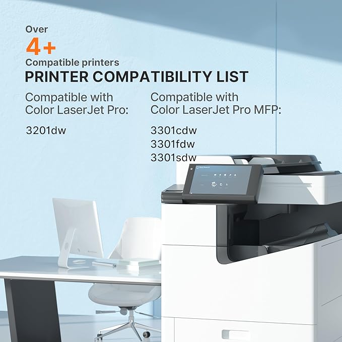 E-Z Ink 218X with Chip Compatible for HP 218X Toner Cartridges 4 Pack 218A Toner for HP Color Laserjet pro MFP 3301fdw Toner 3301cdw 3201dw 3301sdw Printer Ink Set W2180A W2180X (BCMY) ﻿