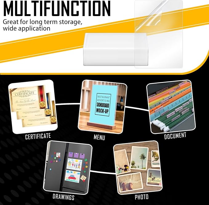 Sherr 200 Pack 10 Mil Laminating Pouches Thermal Laminating Sheets Letter Size Clear Plastic Paper Hot Glossy Sheets Office Supplies (4 x 6 Inch)