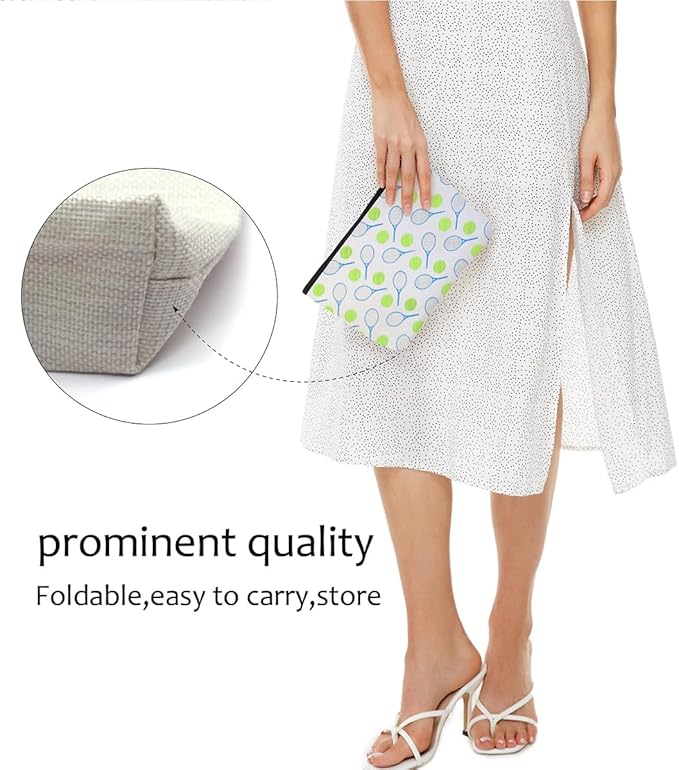 Tennis Gifts, Inspirational Tennis Makeup Bag, Tennis Accessories Tennis Gift Cosmetic Bag Toiletry Bag, Tennis Player Graduation Birthday Gifts for Women Girls Tennis Lovers Sister Coworker