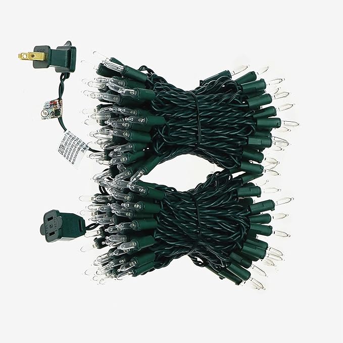 150 LED Cool White Christmas Lights on Green Wire, 50 Feet Xmas Tree Lights, UL Certified for Outdoor Indoor