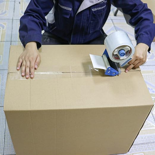 3" Heavy Duty Packing Tape 6 Rolls, Total 360Y - 3 inch x 65 Yards, 2.4 mil Thick, Clear 3 Inch Wide Packaging Tape for Shipping, Mailing, Moving & Storage