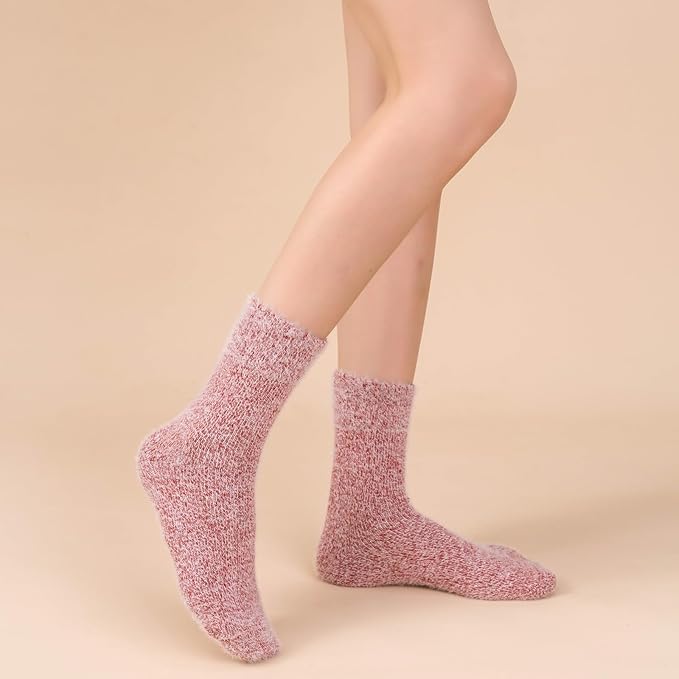 5 Pairs Fuzzy Soft Cozy Comfortable Socks for Women, Casual Sleep Comfy Socks, Perfect Warm Winter Gifts for Women
